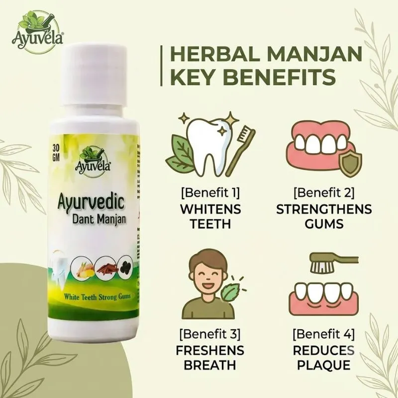 Ayuvela Herbal Manjan 30g - Ayuvela Ayurveda