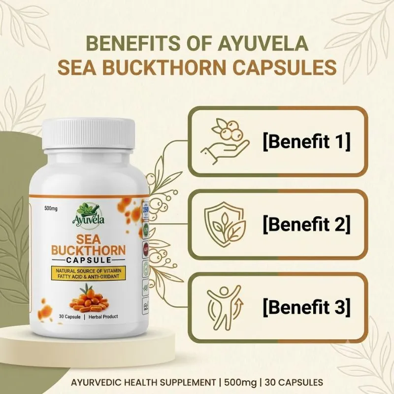 Sea Buckthorn 30 Capsules - Ayuvela Ayurveda