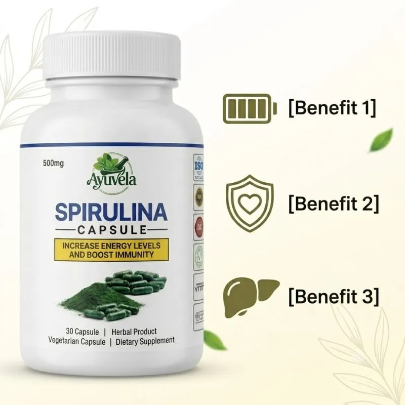 Spirulina 30 Capsules - Ayuvela Ayurveda