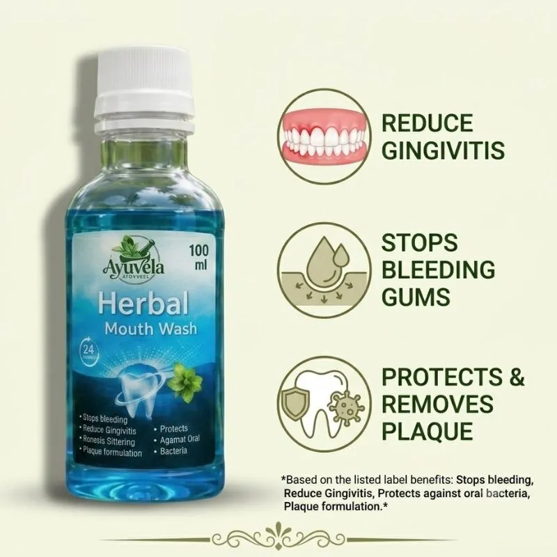 Ayuvela Herbal MouthWash 100ml - Ayuvela Ayurveda