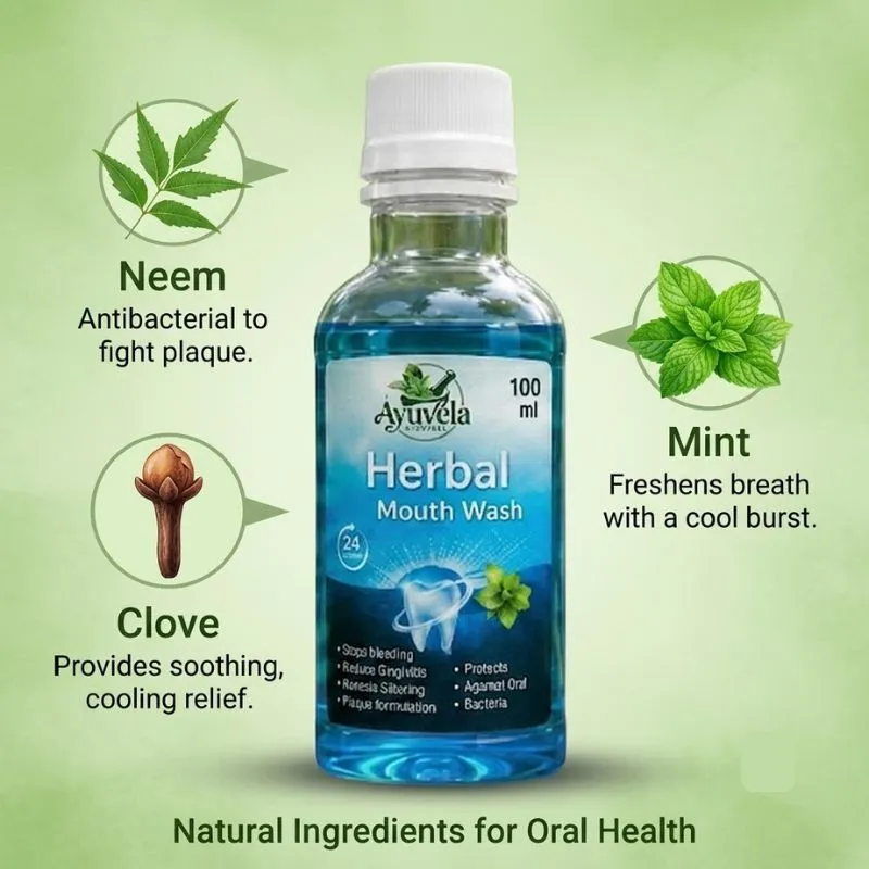 Ayuvela Herbal MouthWash 100ml - Ayuvela Ayurveda