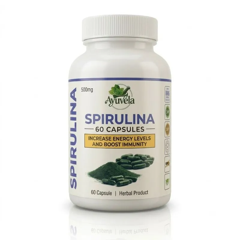 Spirulina 60 Capsules - Ayuvela Ayurveda